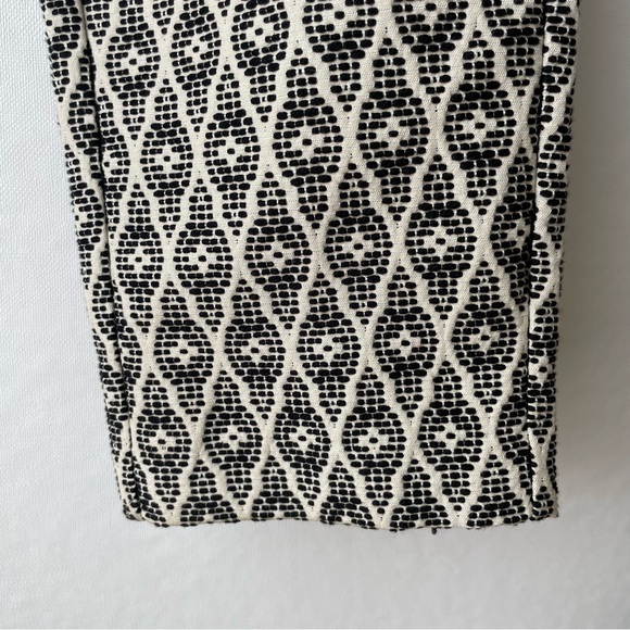 Merona Black and White Pattern Embroidered Classic Ankle Pant Chino Sz 6 - Picture 4 of 16